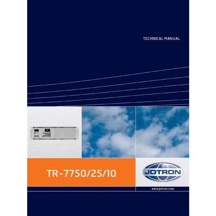 Jotron TR-7XX Operator & Technical Manual (103613)
