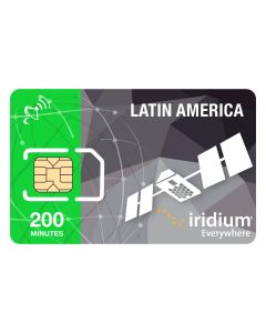 Iridium Phone Latin America 200 Minute PrePaid SIM Card
