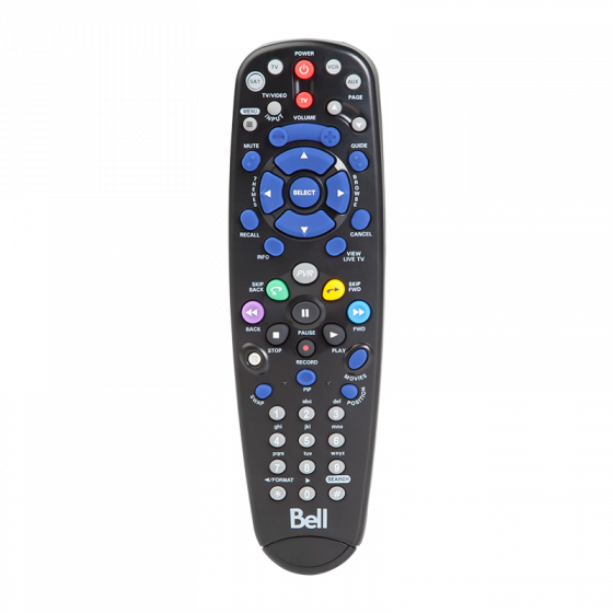 Bell TV Additional remote for HD receiver or PVR (V. 5.4)