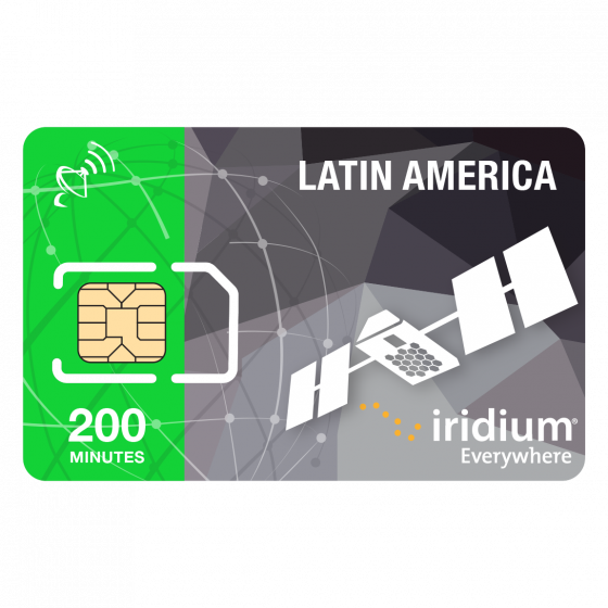 Iridium Phone Latin America 200 Minute PrePaid SIM Card
