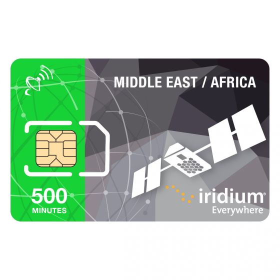 Iridium Phone Middle East Africa (MEA) Prepaid SIM Card - 500 Minutes (Valid 12 Months)	