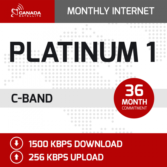 Platinum 1 C-Band Monthly Internet - 36 Month Commitment (1500 kbps Download / 256 kbps Upload)