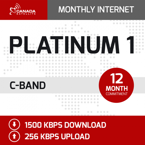 Platinum 1 C-Band Monthly Internet - 12 Month Commitment (1500 kbps Download / 256 kbps Upload)