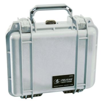 Pelican 1200 Case w/ Pick 'n' Pluck Foam (Silver)
