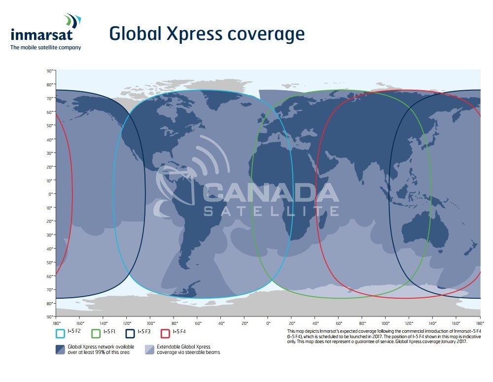 Inmarsat Global Xpress Coverage Map